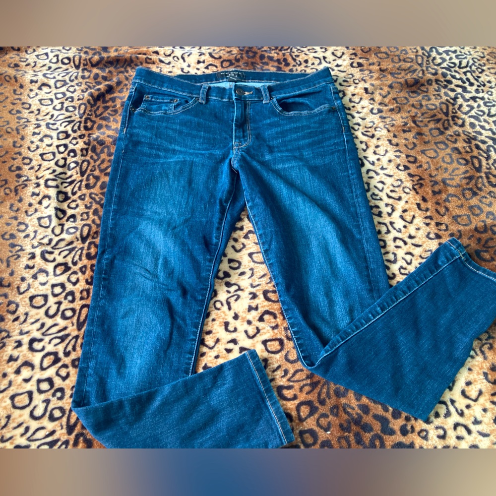 Banana Republic Dark Wash Blue Denim Jean Jeggings Mid-rise Skinny Size 29/8